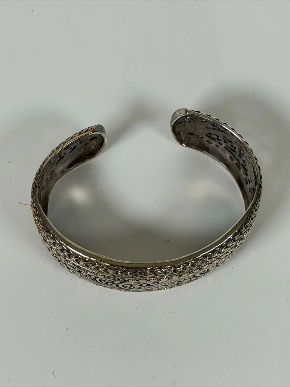Sterling Silver and 18K Yellow Gold Cuff Bracelet Effy Style